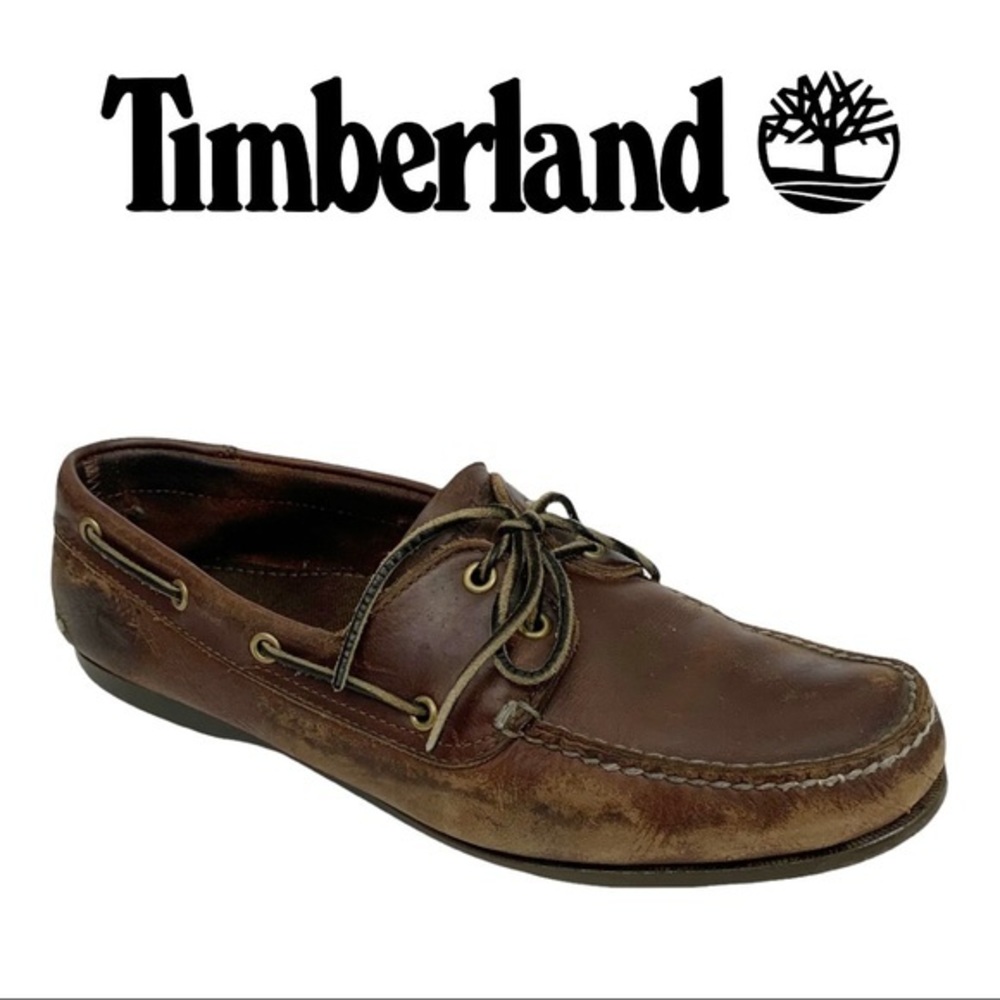 Timberland Brown Leather Slip On Loafers Men’s Size 12
